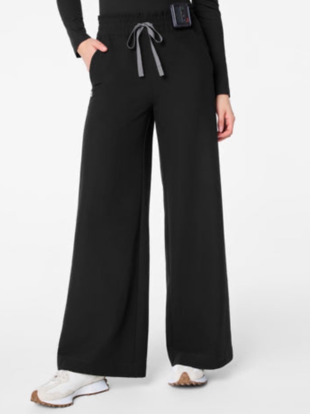 FIGS scrub pants-Allison wide leg black